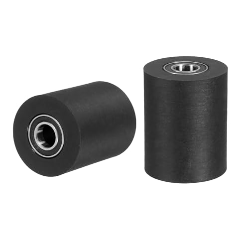 uxcell 2Pcs Plastic Roller Wheel with Bearings 3/8" x 1-3/8" x 1-3/4" - size: 3/8" x 1-3/8" x 1-3/4" (ID x OD x L)