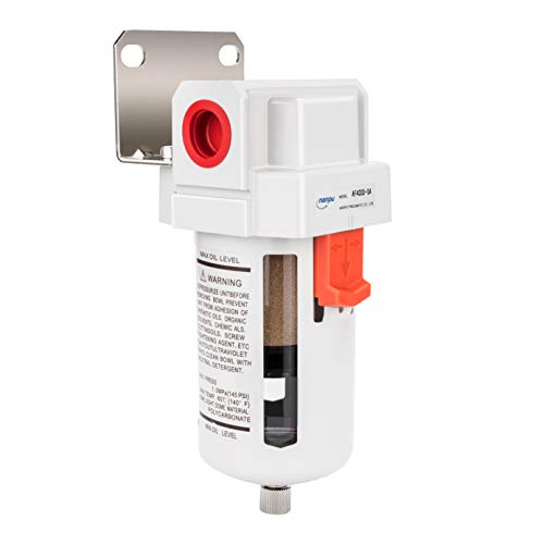 NANPU 1/2" NPT Compressed Air Line Filter, 5 Micron Brass Element - size: 1/2" NPT