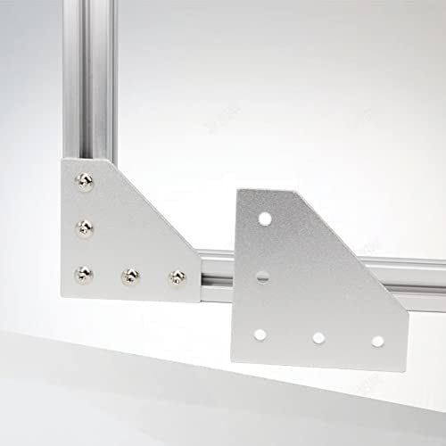 3030 Corner Bracket Plate L Shape 5 Hole 90 Degree Outside Joining Plate with M6x10mm Screws and T-Nuts for 30 x 30mm Series Aluminum Extrusion Profile,8pcs/Pack (Silver-3030 L Shape) - style: Silver-3030 L Shape