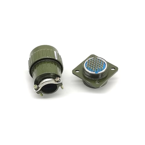 Aviation Connector 28mm Y28M-37TK Female 37 Pin Circular Connector Solder Cable Plug Bayonet Coupling Waterproof Aviation Metal Wire Panel Power Chassis Fittings Connector