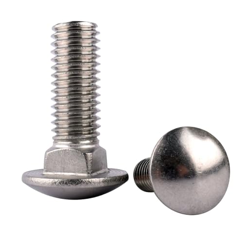 3/8-16 x 1-1/4" Carriage Bolts Screws, Round Head Square Neck, 304 Stainless Steel 18-8, UNC Coarse Fully Thread, Quantity 8Pcs - size: 3/8-16 x 1-1/4" (8 Pcs)