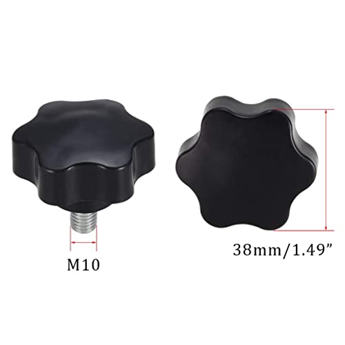 M10 x 16mm Thread Clamping Knob, Thumb Screw, Star Hand Knob Tightening Screw Knob for Machinery, 10Pcs - size: M10 x 16mm