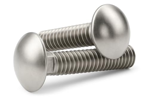 IMScrews 5/16"-18 x 2-1/4" Carriage Bolts, Round Head & Square Neck, Full Thread, 304 (18-8) Stainless Steel, Pack of 20 - size: 5/16"-18 x 2-1/4"