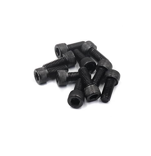 10pcs M10 x 20mm Black Socket Cap Bolts Screws 12.9 Grade Alloy Steel - size: 10pcs M10 x 20mm