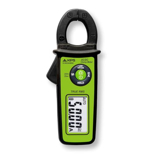 KPS DCM200MINI True RMS Clamp Meter, 300A AC/DC, NCV, 6000-Count Display