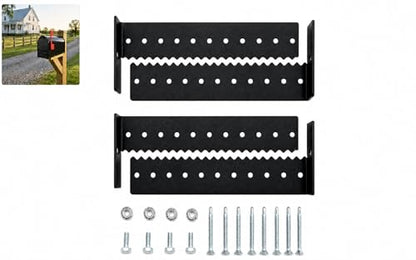 Mailbox Mounting Bracket,Carbon Steel,(fits mailboxes with a 5.6”~10.3”Wide Floor) - size: 5.6~10.3 in