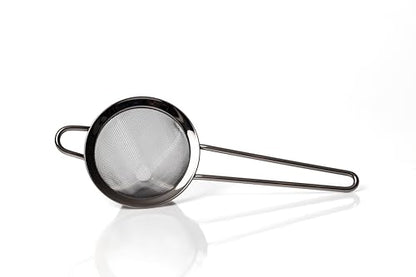 Bull in China Fine Mesh Strainer with Handle - Gunmetal Black Finish | Bar Hand Strainer | Wire Mesh Cocktail Strainer | Strainer for Bartending - color: Gunmetal Black