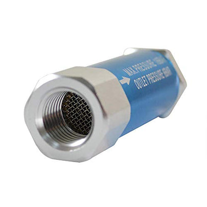 Interstate Pneumatics WR1110 1/4 Inch NPT in-Line 90 PSI Fixed Preset Pressure Regulator - Outlet Pressure with Max Inlet 230 PSI