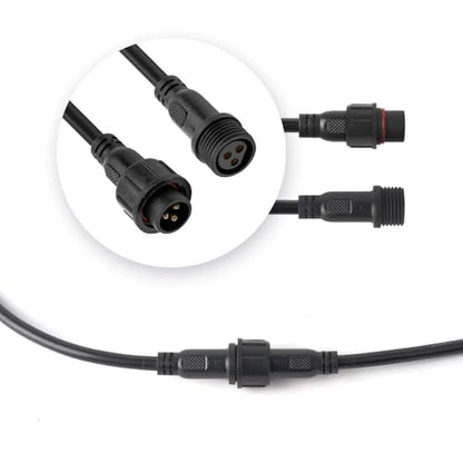 BTF-LIGHTING 3 Pin Electrical Connector 18AWG IP65 Male Female Connector 7.87in/20cm Extension Cable for Car,Truck,Boat,Indoor/Outdoor LED Strip Lights/String 22mm Nut Big Size 5 Pairs - size: 3 PIN Big Size