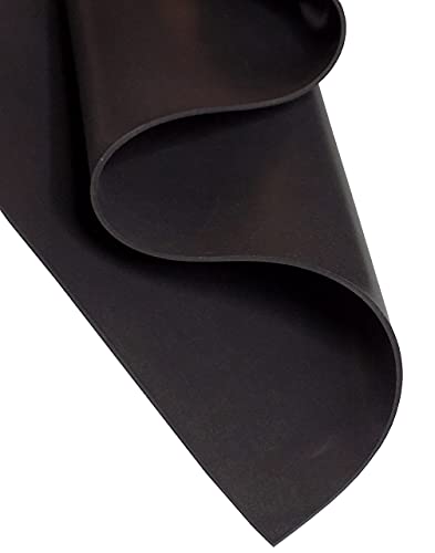 Silicone Gasket Sheet, 1/16 x 9 x 12 Inch Commercial Grade, Made in the USA, Black Rubber, High Temp Gasket Material for Automotive, Marine, DIY Sealing, Crafts, Pads, Vibration,