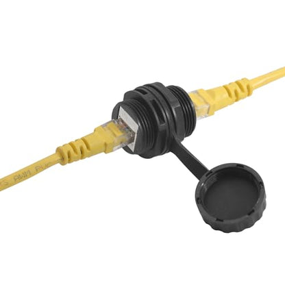 5PCS 10Gbps CAT7 Panel Mounting Shielded RJ45 Waterproof Connector - size: 5 Pieces CAT7