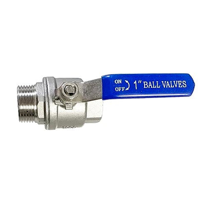 1" Male to Female Thread Full Port Ball Valves NPT 304 Stainless Steel for Water Oil Gas WOG1000 - size: 1 Inch