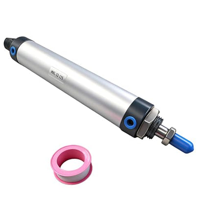 CG WEITENG Pneumatic Mini Pneumatic Cylinder MAL Single Rod Aluminum Double Acting Pneumatic Cylinder 32mm Bore 125mm Stroke(MAL32x125) - color: MAL-32 mm, size: 125 mm