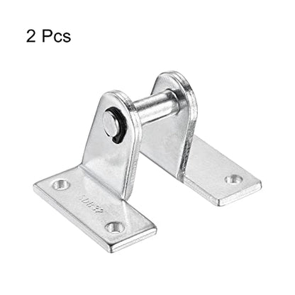 PATIKIL 73x52mm Air Cylinder Rod Clevis 2 Pack Mounting Bracket Rear Pivot Mount Pneumatic Parts, Silver - size: 73 x 52mm