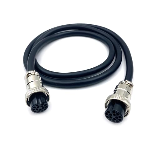 3.28 ft GX20 15 Pin Double Female Cable, GX20 15Pins Female to Female Head Aviation Cordset Electrical Connector Panel Mount Circular Metal Adapter Cordset for Ships 5A 200V 22AWG (1meter) - size: GX20 15Pin