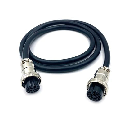 3.28 ft GX20 15 Pin Double Female Cable, GX20 15Pins Female to Female Head Aviation Cordset Electrical Connector Panel Mount Circular Metal Adapter Cordset for Ships 5A 200V 22AWG (1meter) - size: GX20 15Pin
