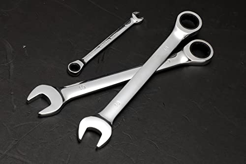 FLZOSPER 9mm Metric Ratchet Wrench,Box End Head 72-Tooth Ratcheting Combination Wrench Spanner - size: 9mm