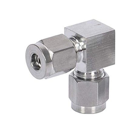 304 Stainless Steel 90 Degree Elbow Compression Fitting, Adapter with Twin Ferrules,3/8" Tube OD - size: 3/8" Tube OD, style: Elbow