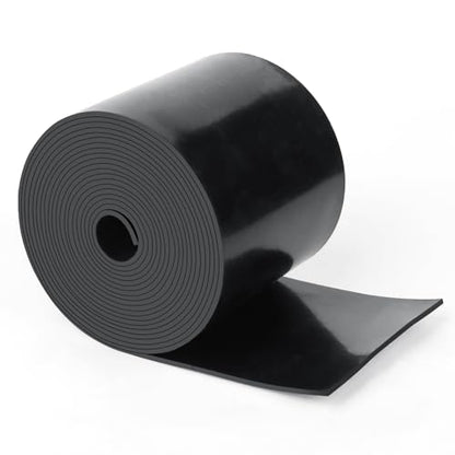 HooTown Solid Rubber Sheets Strips, No Adhesive Neoprene Rubber Rolls Seal - size: 3” Wide x 120” Long, style: 1/16" Thick