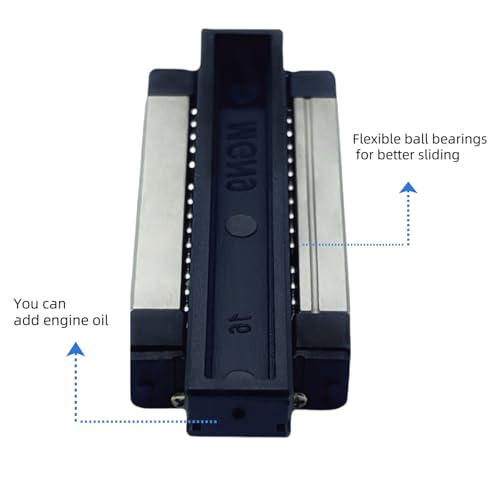 2pcs MGN9H Black Carriage Block Suitable for 9mm Wide MGN9H Linear Guide Rail (Blue) - size: 2pcs MGN9H