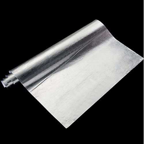 BBTO Heat Reflective Sheet Adhesive Backed Aluminized Fiberglass Heat Shield Tape Protection Barrier Heat Shield Resistant Material for Hose and Auto Use Heat Insulation Sheet(Silver, 48 x 71 Inch) - color: Silver, size: 48 x 71 Inch