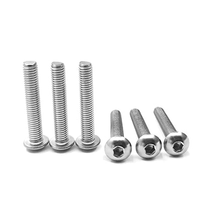 M5-0.8 x 30mm Button Head Socket Cap Screws, Allen Socket Drive, 304 Stainless Steel, Full Thread, Bright Finish，Metric Thread Hex Socket Bolts Fastener 25PCS(M5-0.8 x 30mm) - size: M5-0.8 x 30mm