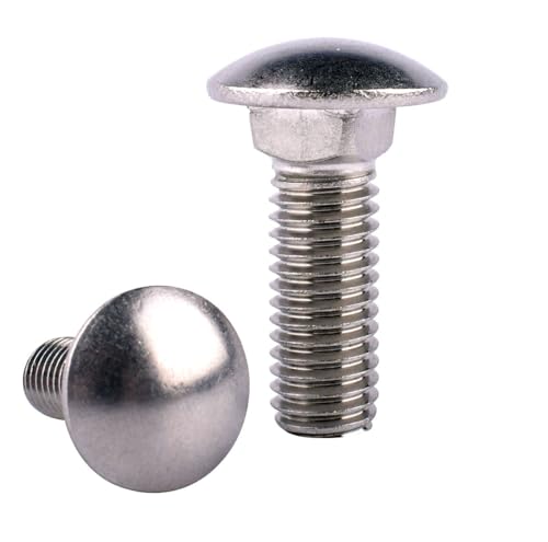 5/16-18 x 3/4" Carriage Bolts Screws, Round Head Square Neck, 304 Stainless Steel 18-8, UNC Coarse Fully Thread, Quantity 10Pcs - size: 5/16-18 x 3/4" (10 Pcs)