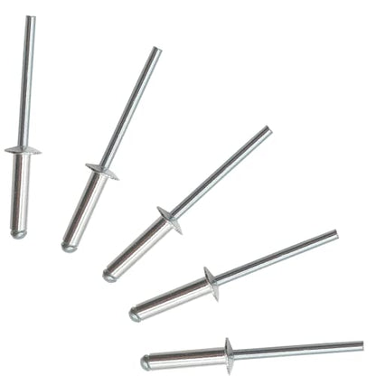 100 Pcs 5/32" x 5/8" Aluminum Pop Rivets, 4 x 16mm Blind Rivets, Aluminum Grip and Steel Mandrel - size: 5/32" x 5/8"