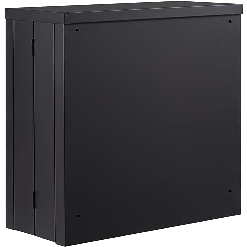 VEVOR Foldable Wall Cabinet, Metal Garage Locker Mounted 26" Small Tool Chest 240 LBS Loading Capacity Adjustable Shelf Magnetic Door File for Warehouse Office Home Black - size: Foldable 26"