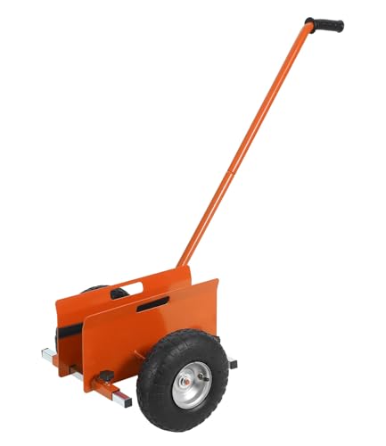 Garvee Panel Dolly with Extended Handle, 660 LBS Capacity, Heavy Duty Drywall Cart with 10" Solid Rubber Wheels, Panel Cart for Sheetrock Plywood & Doors Transport - color: Orange