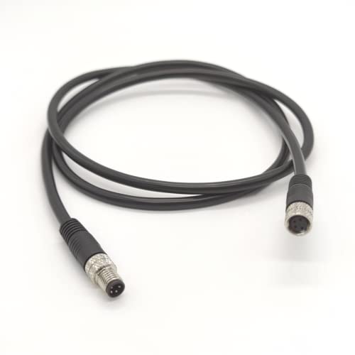 M8 4 Pins Male to Female Connector Cable, A Code Straight Molding Cable Female to Male Aviation Sensor Electrical PVC Cable 60V 4A AC/DC Industrial Molded Cable AWG24（2Meter） - size: 6.56ft