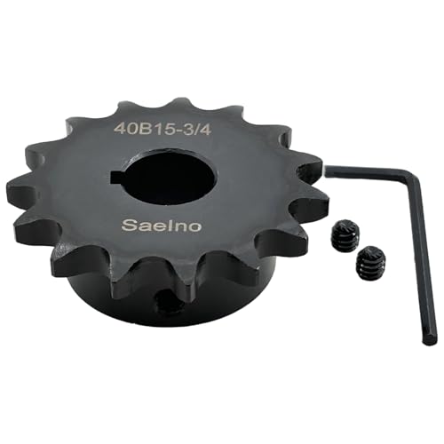 #40 Roller Chain Sprocket Type B 3/4 inch Bore 15 Tooth, Hardened Antirust 1045 Steel Drive Sprockets 40B15-3/4