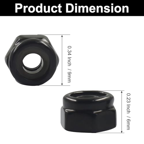 50 Pack #8-32 Nylon Insert Hex Lock Nuts - size: #8-32
