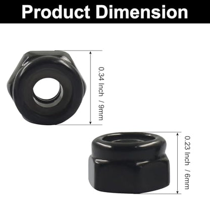50 Pack #8-32 Nylon Insert Hex Lock Nuts - size: #8-32