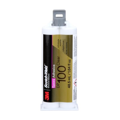 3M Scotch-Weld Epoxy Adhesive DP100, Clear, 48.5 mL Duo-Pak, 1 Each - size: 48.5 mL (1.64 fl oz)