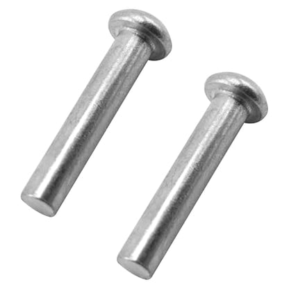 ALLCLEAN 3/16" Diameter X 1" Length Solid Aluminum Brazier Head Rivets,Aluminum Boat Rivets,Round/Dome Head Rivet,Pack of 100 - size: 3/16" x 1"