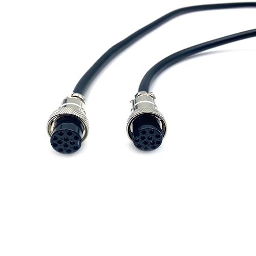 3.28 ft GX20 12 Pin Double Female Cable, GX20 12Pins Female to Female Head Aviation Cordset Electrical Connector Panel Mount Circular Metal Adapter Cordset for Ships 5A 200V 22AWG (1meter) - size: GX20 12Pin
