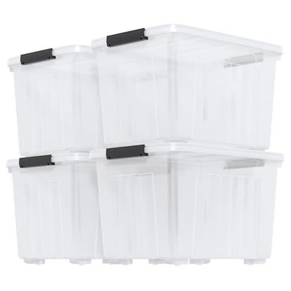 Zopnny 4-Pack 70 Qt Wheeled Storage Bins with Lids, Large Storage Container - size: 70 Quart