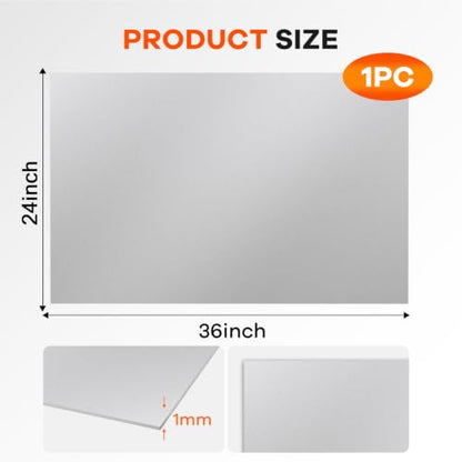 24" x 36" Thin A36 Steel Plate, Flexible Weldable Metal Sheet, Sturdy Steel Panel for Manufacturing, Parts Repair and Heavy Industrial Construction - size: 1 Pack 24" x 36"