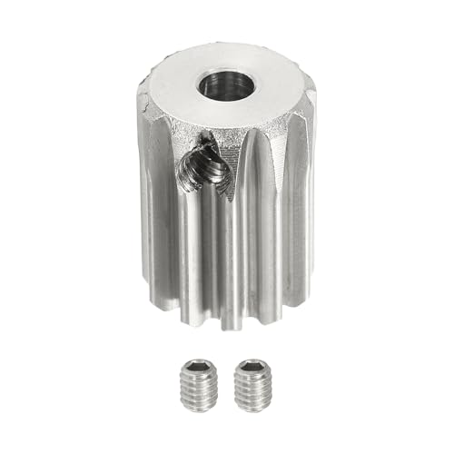 uxcell 1 Mod 11T Spur Gear 4mm Bore, 304 Stainless Steel Pinion Gear - size: 1 Mod 11T, 4mm