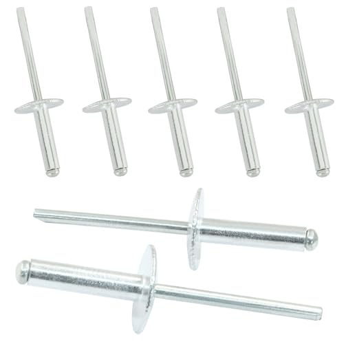 Aluminum Blind Rivet 3/16" x 1", 50 Pcs - size: 3/16" x 1"