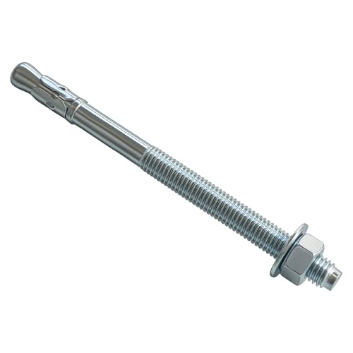 1/2" x 7" Concrete Anchors Wedge Anchor, Carbon Steel,10 Pcs - size: 1/2"x7"