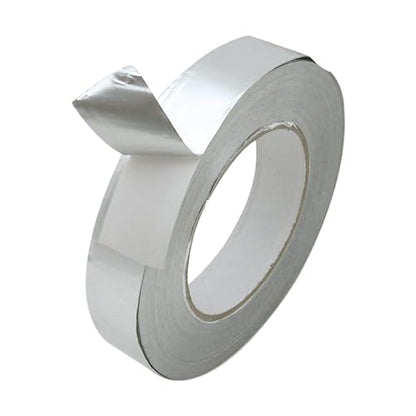 J.V. Converting JVCC AF20 Aluminum Foil Tape – 2 mil Linered, Venture Formula Acrylic, 73 oz/in Adhesion, -22°F to 248°F, HVAC Duct Sealing & Insulation Repair Aluminum Tape (Silver, 1 in. x 50 yds.)
