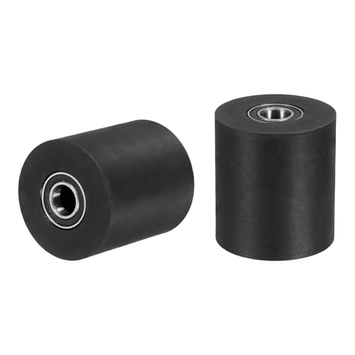 uxcell 2Pcs Plastic Roller Wheel with Bearings 3/8" x 1-9/16" x 1-3/4" - size: 3/8" x 1-9/16" x 1-3/4" (ID x OD x L)