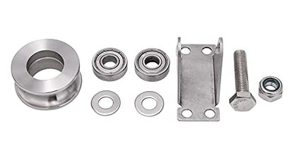 Cable Pulley Wheel Stainless Steel, Duplex Bearings, Rope Pulley for Pulley System, Gym Equipment, Sliding Gate, 1 Pack - size: 48mm_1 PCS