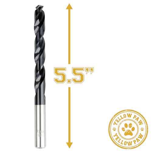 7/16 Inch Drill Bit For Metal - Industrial Grade M35 Cobalt Titanium Aluminum Nitrite - 7/16" Diameter & Total Length of 5-1/2" With Working Length of 3-3/4" Easily Drill Into Metal, Steel, & Aluminum - size: 7/16"