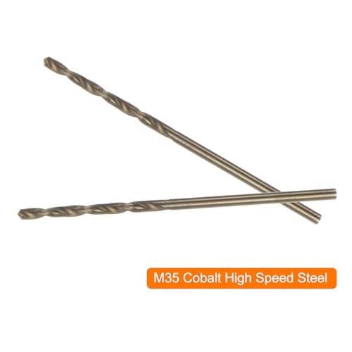 HARFINGTON 10pcs Cobalt Jobber Drill Bits 1.5mm / 0.059" M35 High Speed Steel HSS Twist Drilling Bit Tool for Stainless Steel Copper Wood Plastic and Other Hard Materials - size: 1.5mm