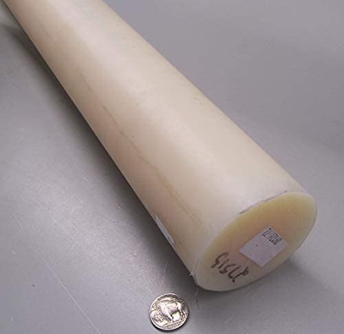 Natural Nylon Extruded Round Rod 2.75" (2 3/4") x 4 Ft Length 1 pc