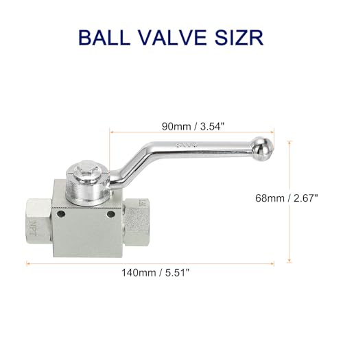 PATIKIL High Pressure Washer Ball Valve Kit, Stainless Steel Washer Hose with Tapes 1/4 Inch Quick Connect for Power Washer Hose, 4500 PSI Pressure