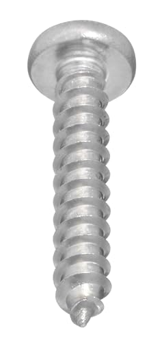 #8 x 1-1/4" Pan Head Sheet Metal Screws, Full Thread, Square Drive, Stainless Steel 18-8, Bright Finish, Self-Tapping, Quantity 100 Pieces By Fastenere - size: #8 x 1-1/4"(100 PACK)